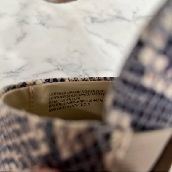 NWOT EARTH MURANO HAZE MULTI TAUPE SNAKESKIN BLOCK HEEL SANDALS 6.5 - Picture 9 of 11